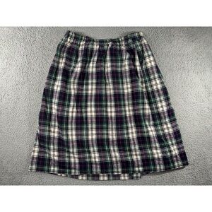 Plaid Women's Skirt - Black, Green, White